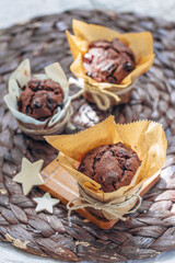 muffins with chocolate