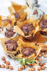 muffins with chocolate