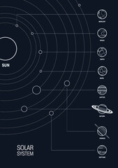 Solar Minimalistic Planet System Scheme  © andrii_popovych
