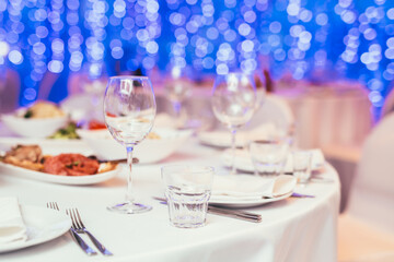 table setting for a dinner