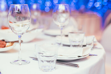 table setting for a dinner