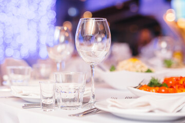 table setting for a dinner