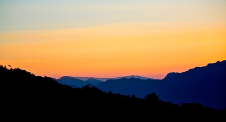sunrise over mountains