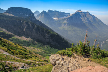 Highline Trail Scenic Views from Haystack Butte, Glacier National Park, Montana