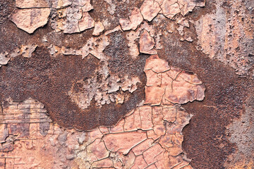 Rusted metal texture background. Abstract corroded iron color wallpaper
