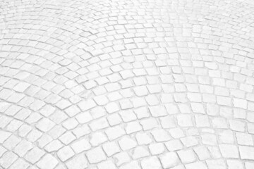 patterned paving tiles, cement brick floor white background