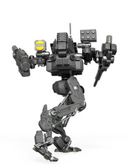 combat mech is turning