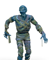 mummy on white background