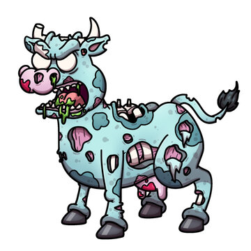 Zombie Cow Cartoon