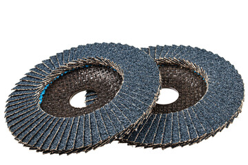 Abrasive flap disc, isolated on white background - 459998944