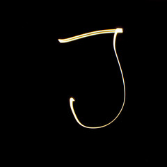 Light painted letters