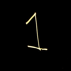 Light painted letters