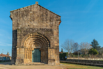 Fototapeta na wymiar Monastery of Bravaes in Ponte da Barca, north of Portugal. Former Benedictine monastery that at the end of century XII was instituted like commendation of the Templars.