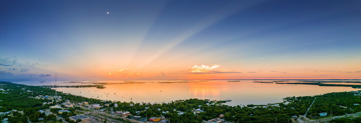 Sunrise over Key Largo Florida - Powered by Adobe