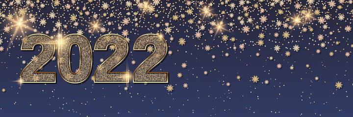 Fototapeta na wymiar Christmas and New Year 2022 vector banner template