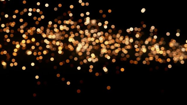 Super Slow Motion Shot of Fireworks Isolated on Black Baclground. Filmed on High Speed Cinematic Camera at 1000fps.