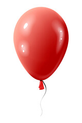 Red balloon, color vector illustration