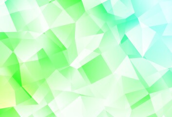 Obraz premium Light Green vector low poly layout.