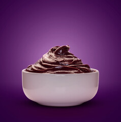 Brazilian Acai Into a Bowl isolated on background