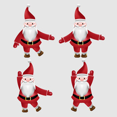 Cute 3d Santa Claus character illustration design is good for icons, banners, mascots, shirt designs, book covers, etc.