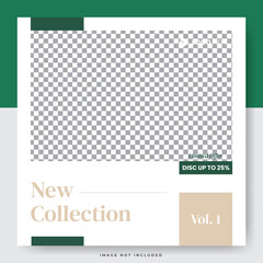 Minimalist fashion sale social media post template