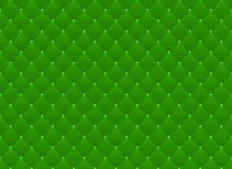 Green luxury background with beads and rhombuses. Vector illustration. 