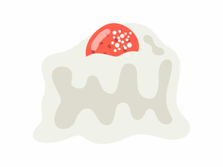 とろけるショートケーキのイラスト