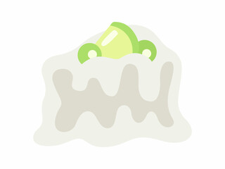 とろけるショートケーキのイラスト