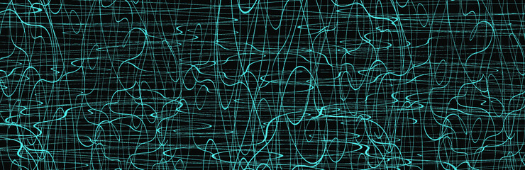 Blue chaotic lines background. Hand drawn lines. Tangled chaotic pattern. Vector illustration.