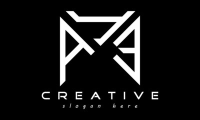 geometric monogram letters AYE logo design vector, business logo, icon shape logo, rectangle squire polygon letters modern unique minimalist creative logo design, vector template