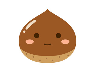 栗をキャラクターにした可愛いイラスト