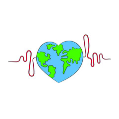 Reforestation, World Environment Day, World Heart Day, Garden, Trees, Save World, Earth Day, Nature and Ecology Concept. Cartoon People Vector Illustration