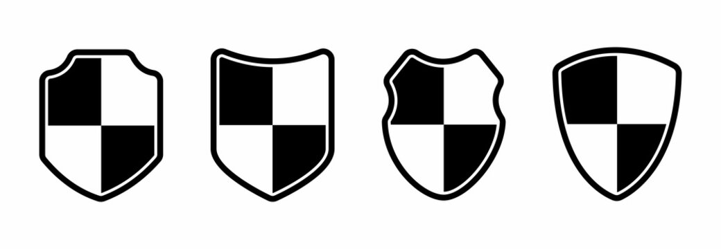 shield icon set, shield vector set symbol