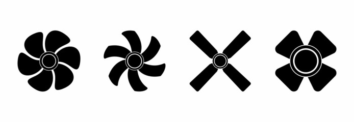propeller icon set, propeller vector set symbol - obrazy, fototapety, plakaty