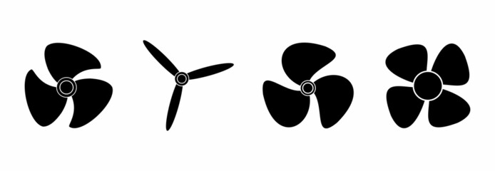 propeller icon set, propeller vector set symbol - obrazy, fototapety, plakaty