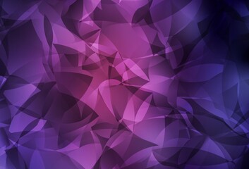 Obraz premium Dark Purple, Pink vector shining triangular backdrop.