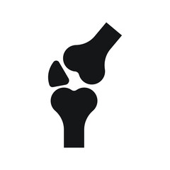Knee bones icon design isolated on white background