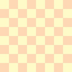 Checkerboard 8 by 8. Apricot and Beige colors of checkerboard. Chessboard, checkerboard texture. Squares pattern. Background.