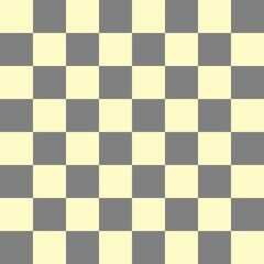 Checkerboard 8 by 8. Grey and Beige colors of checkerboard. Chessboard, checkerboard texture. Squares pattern. Background.