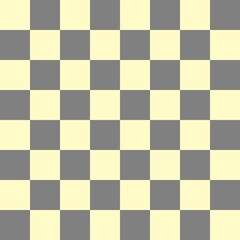Checkerboard 8 by 8. Grey and Beige colors of checkerboard. Chessboard, checkerboard texture. Squares pattern. Background.