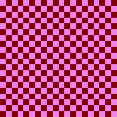 Fototapeta premium Two color checkerboard. Maroon and Violet colors of checkerboard. Chessboard, checkerboard texture. Squares pattern. Background.