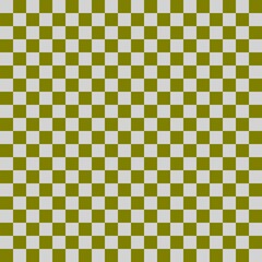 Two color checkerboard. Olive and Light grey colors of checkerboard. Chessboard, checkerboard texture. Squares pattern. Background.