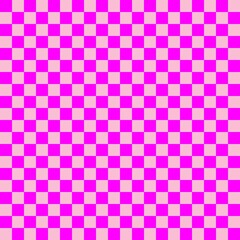 Two color checkerboard. Pink and Magenta colors of checkerboard. Chessboard, checkerboard texture. Squares pattern. Background.