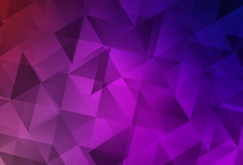 Light Purple, Pink vector shining triangular layout.