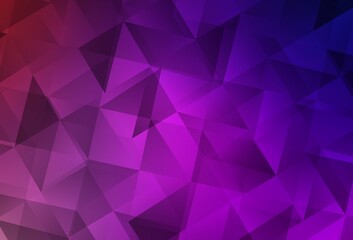 Fototapeta premium Light Purple, Pink vector shining triangular layout.