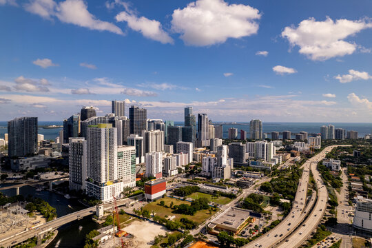 Aerial drone photo Downtown Miami FL © Felix Mizioznikov