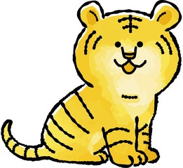 かわいいトラのイラスト