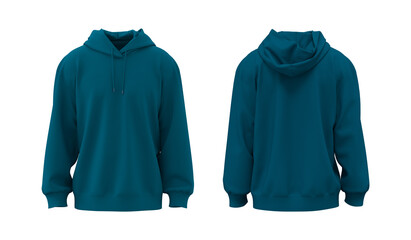 Blank oversized hooded sweatshirt mockup, 3d rendering, 3d illustration