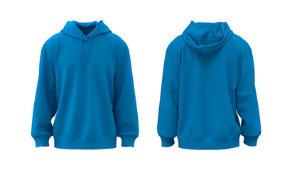 Blank oversized hooded sweatshirt mockup, 3d rendering, 3d illustration