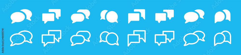 Aufkleber message bubble icon set. chat icon vector illustration.